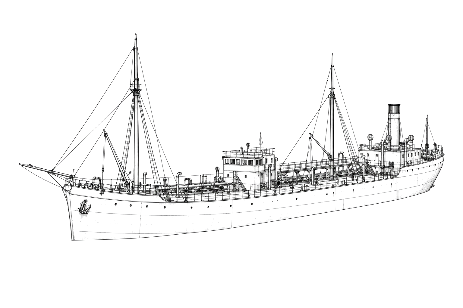 Engraved line drawing of the Las Choapas
