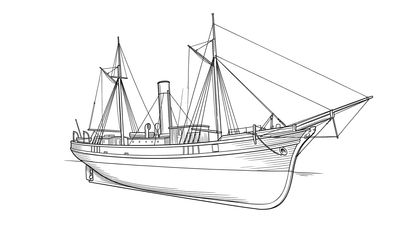 Engraved line drawing of the CSS Isondiga