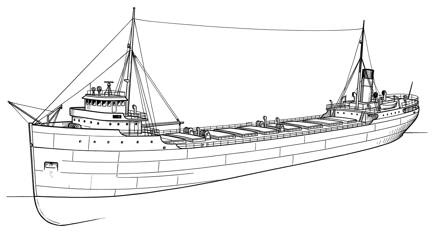 Engraved line drawing of the Isaac M. Scott