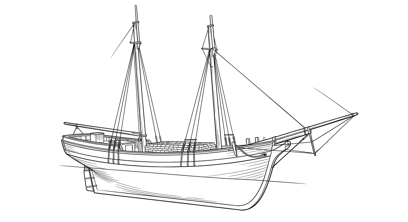 Engraved line drawing of the Nancy
