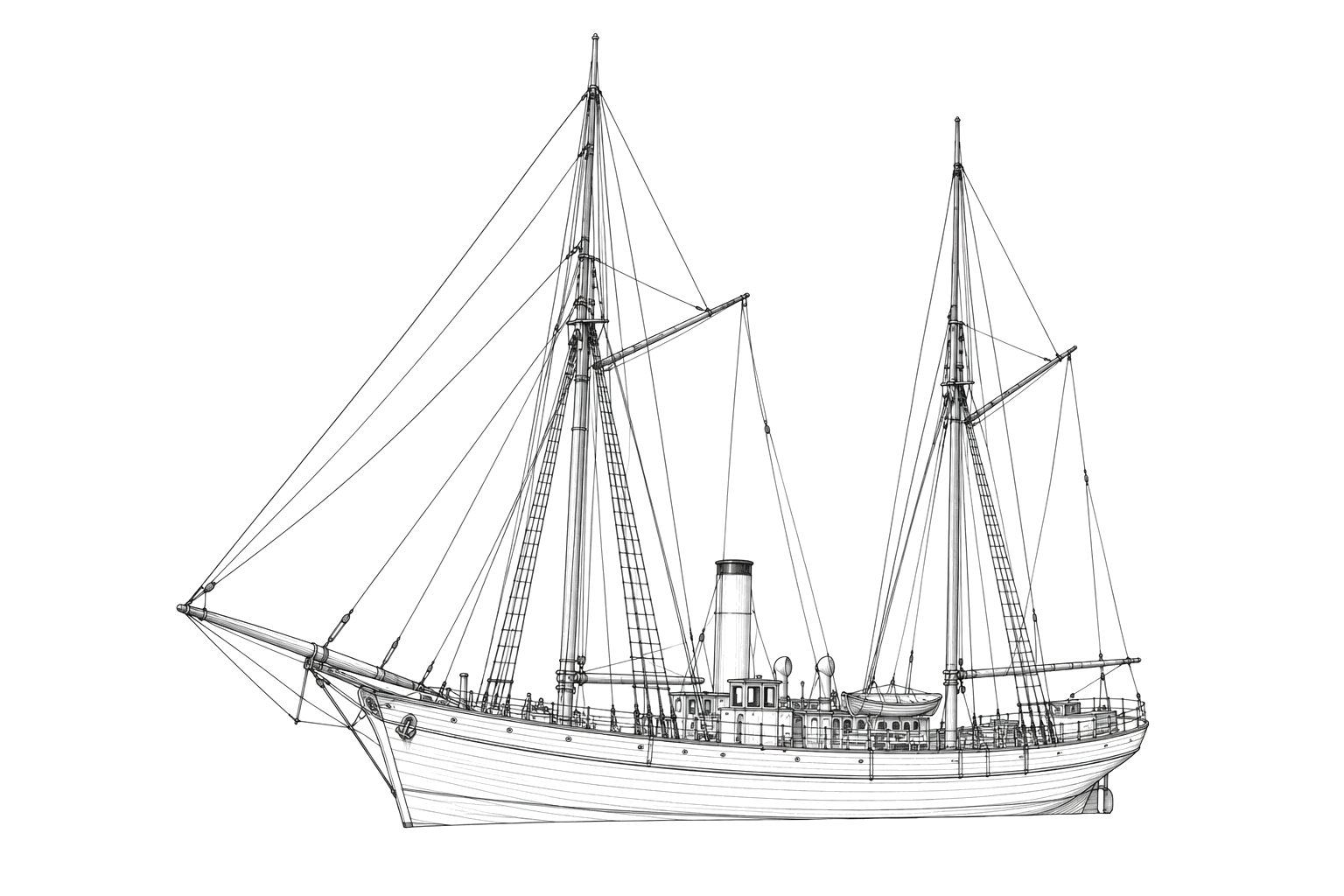 Engraved line drawing of the Toro