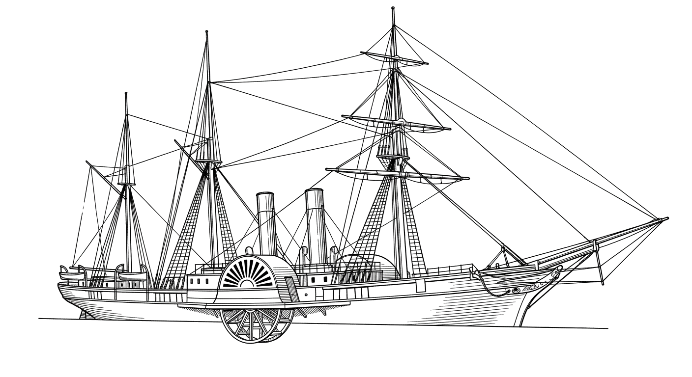 Engraved line drawing of the Yankee Blade