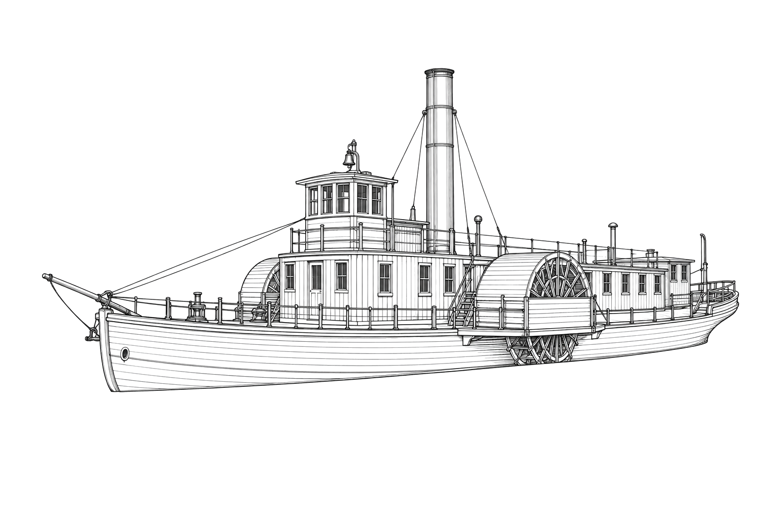 Engraved line drawing of the L.J.N. Stark