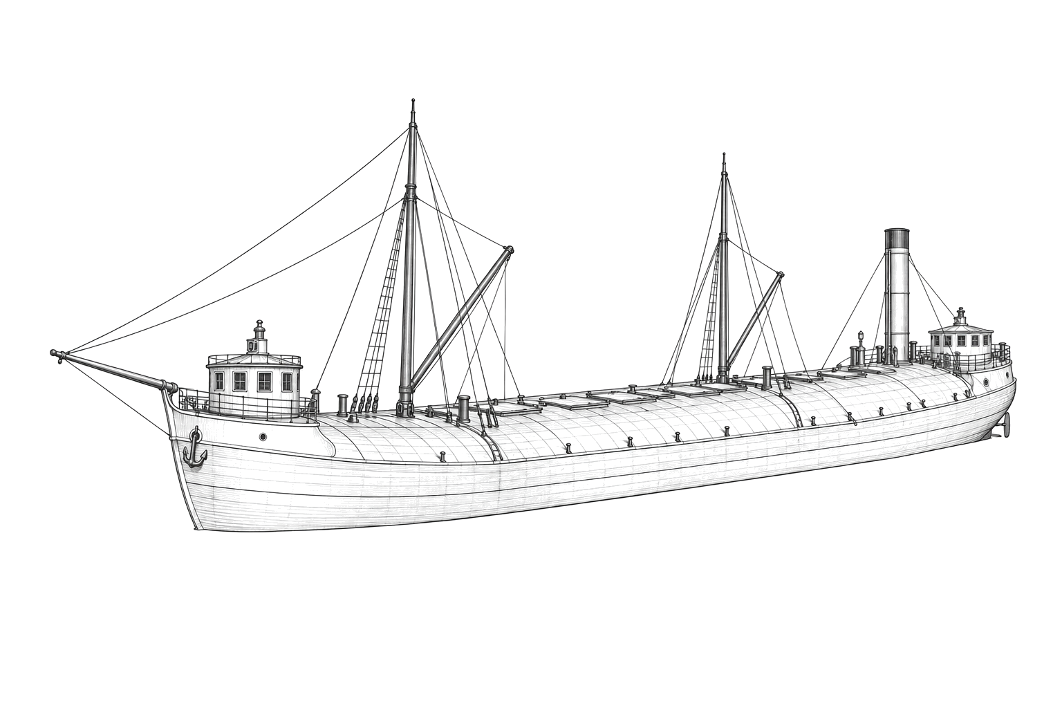 Engraved line drawing of the Clifton