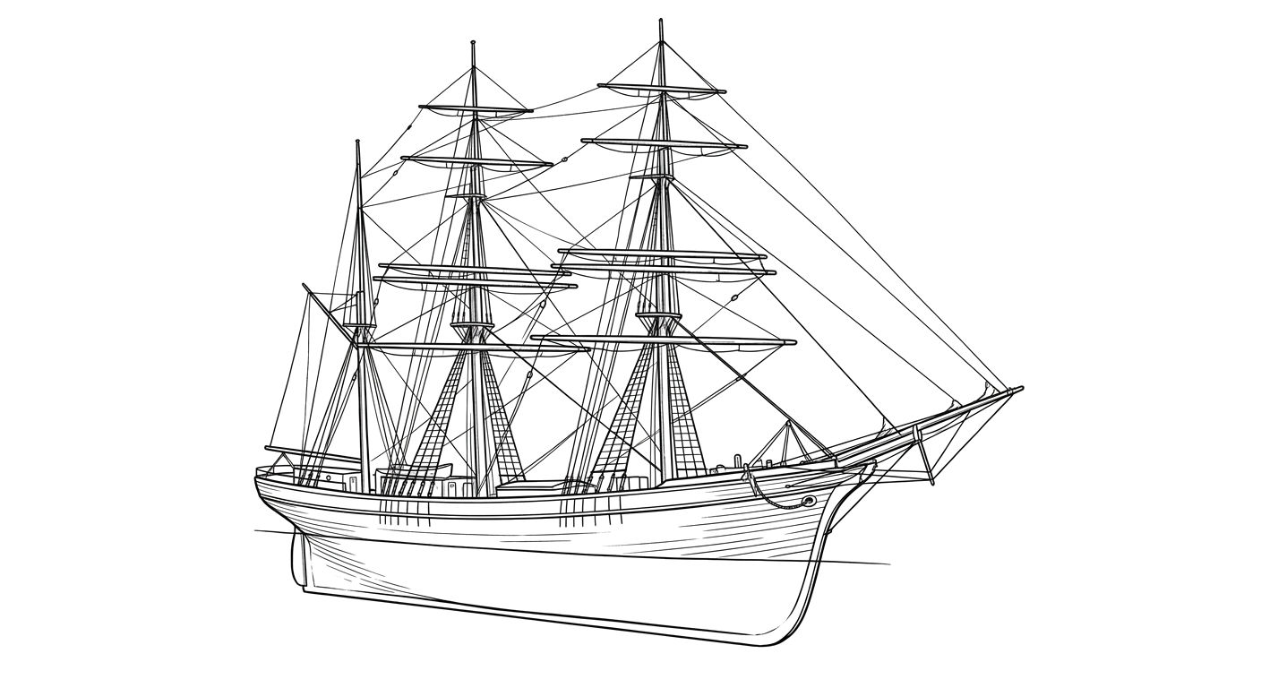 Engraved line drawing of the Alice Reed