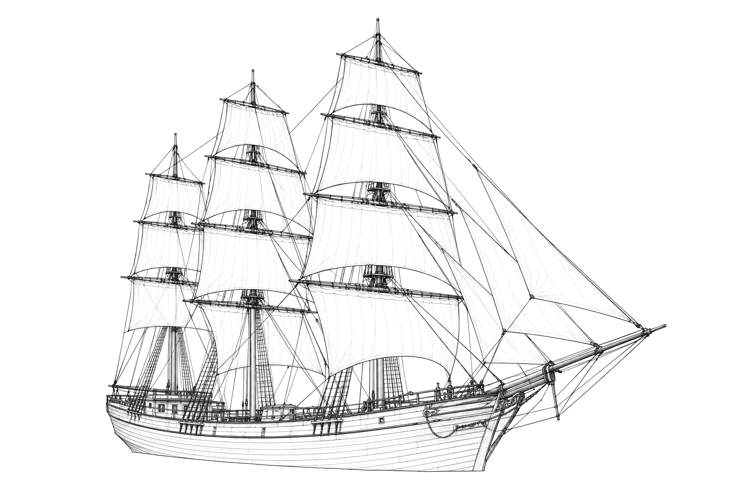 Engraved line drawing of the Oneida