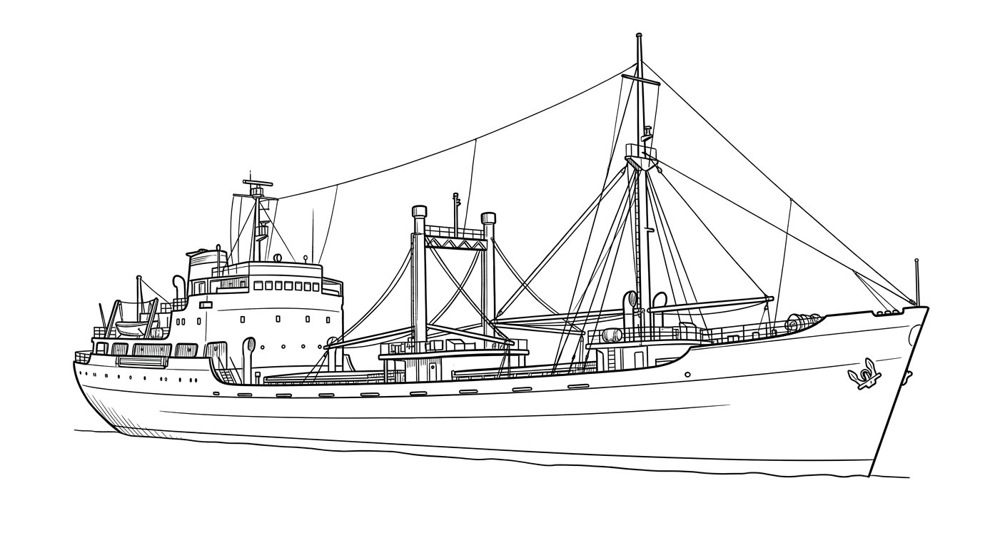 Engraved line drawing of the Xing Da