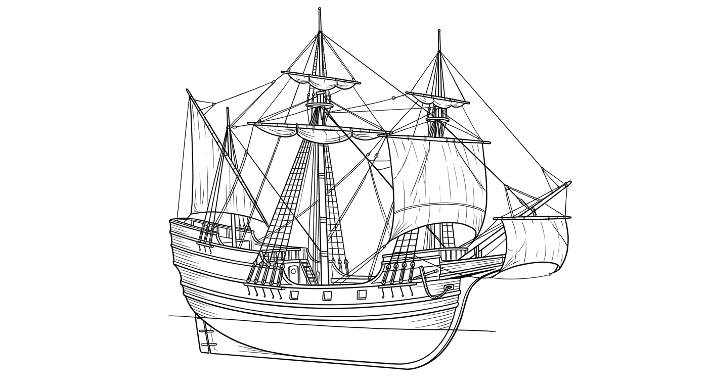 Engraved line drawing of the Delight