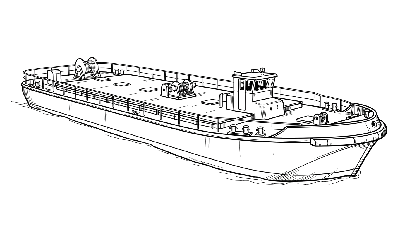 Engraved line drawing of the Doc Poulson