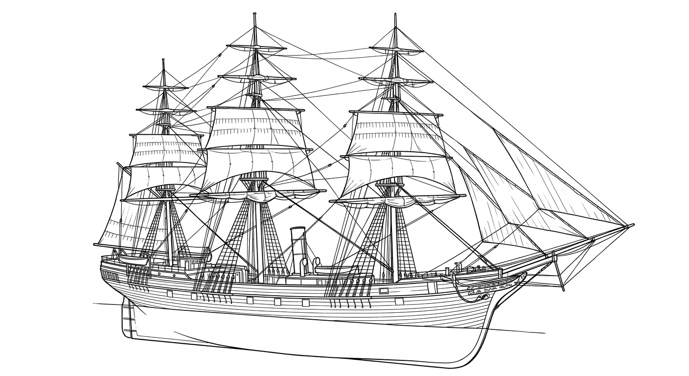 Engraved line drawing of the John Milton