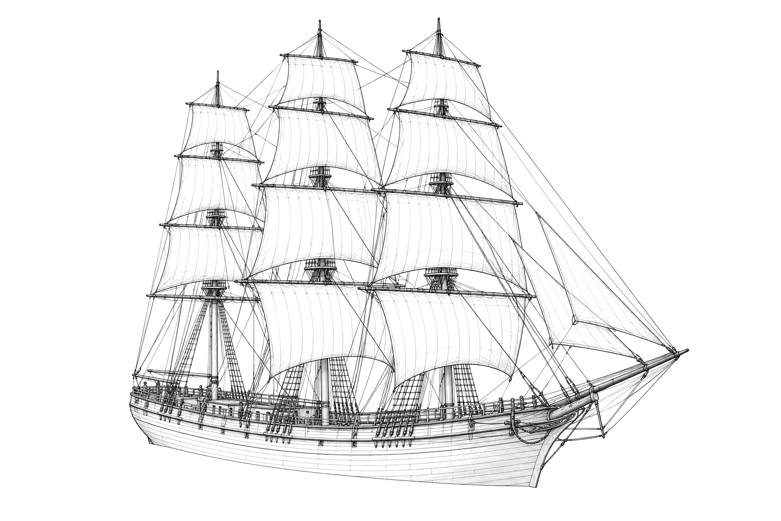 Engraved line drawing of the Superior