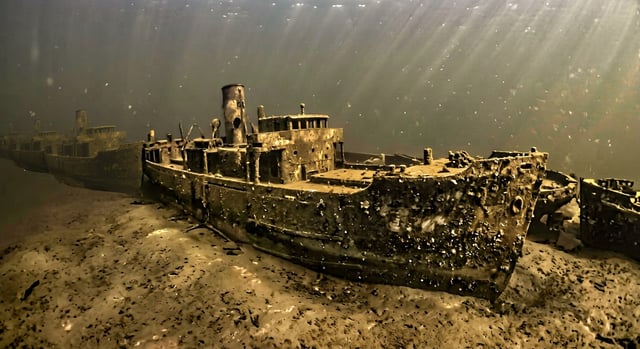 Artistic impression of the S.S. Leonard Chase Wason