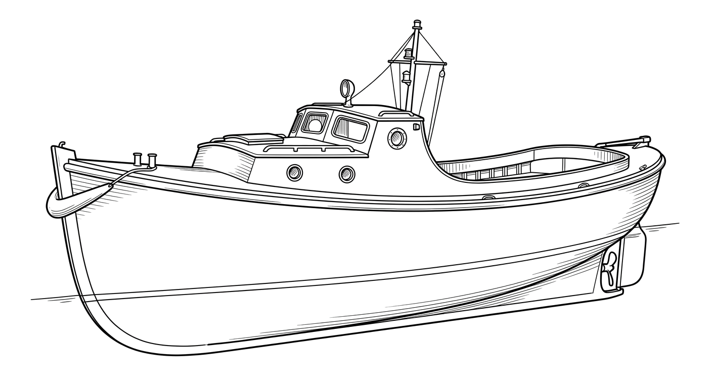 Engraved line drawing of the Yaquina (Coast Guard patrol boat)