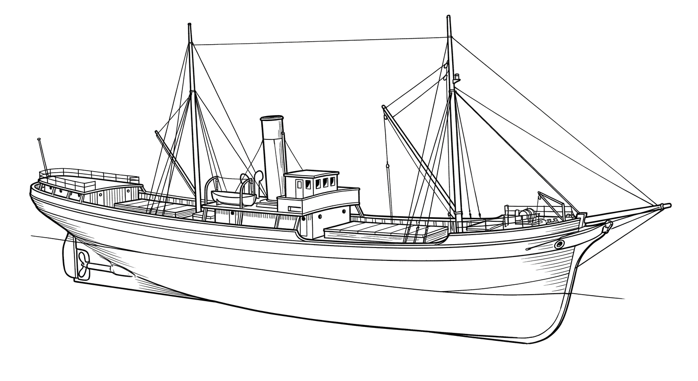 Engraved line drawing of the Moosabee