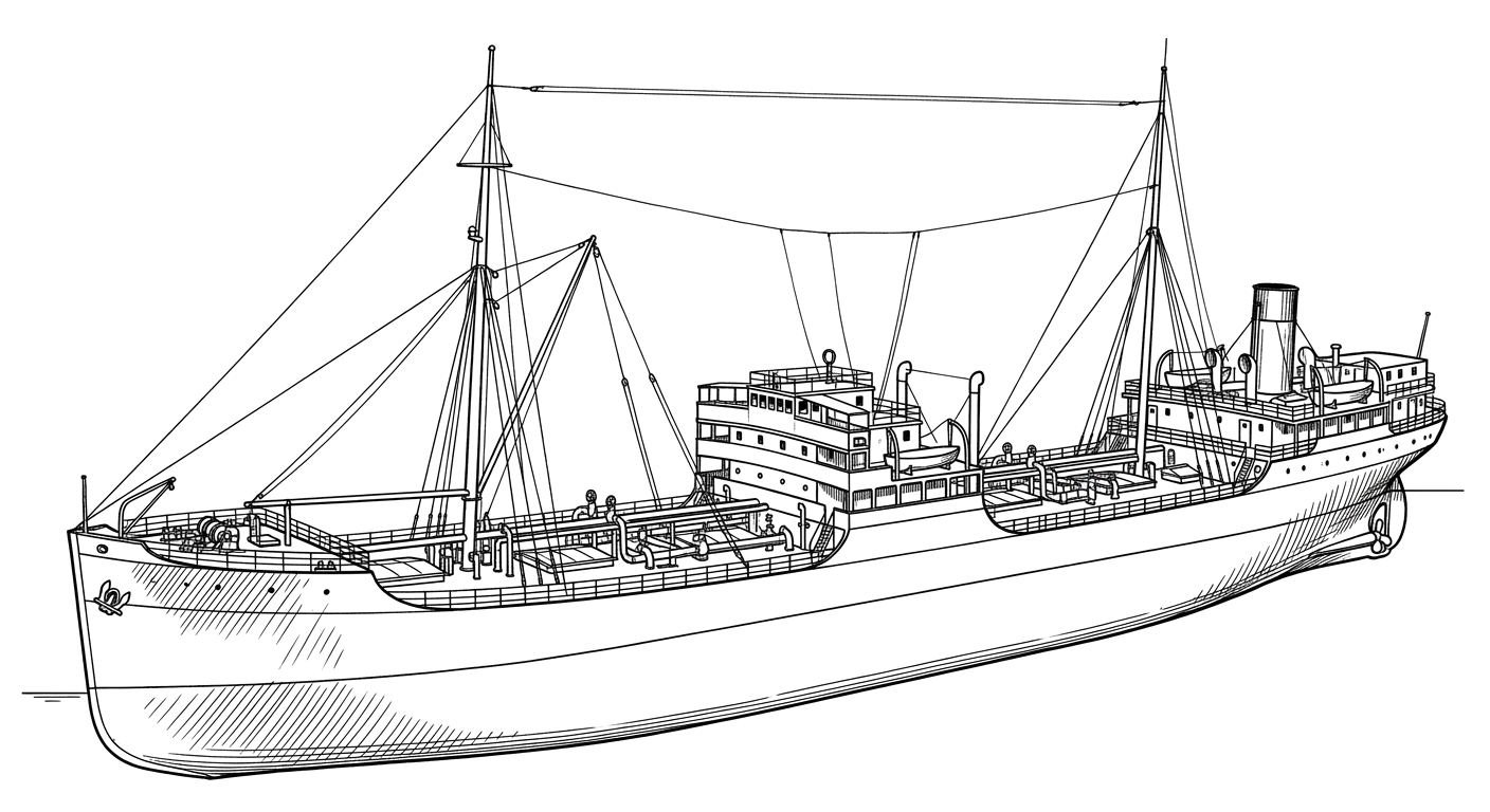 Engraved line drawing of the SS Persephone