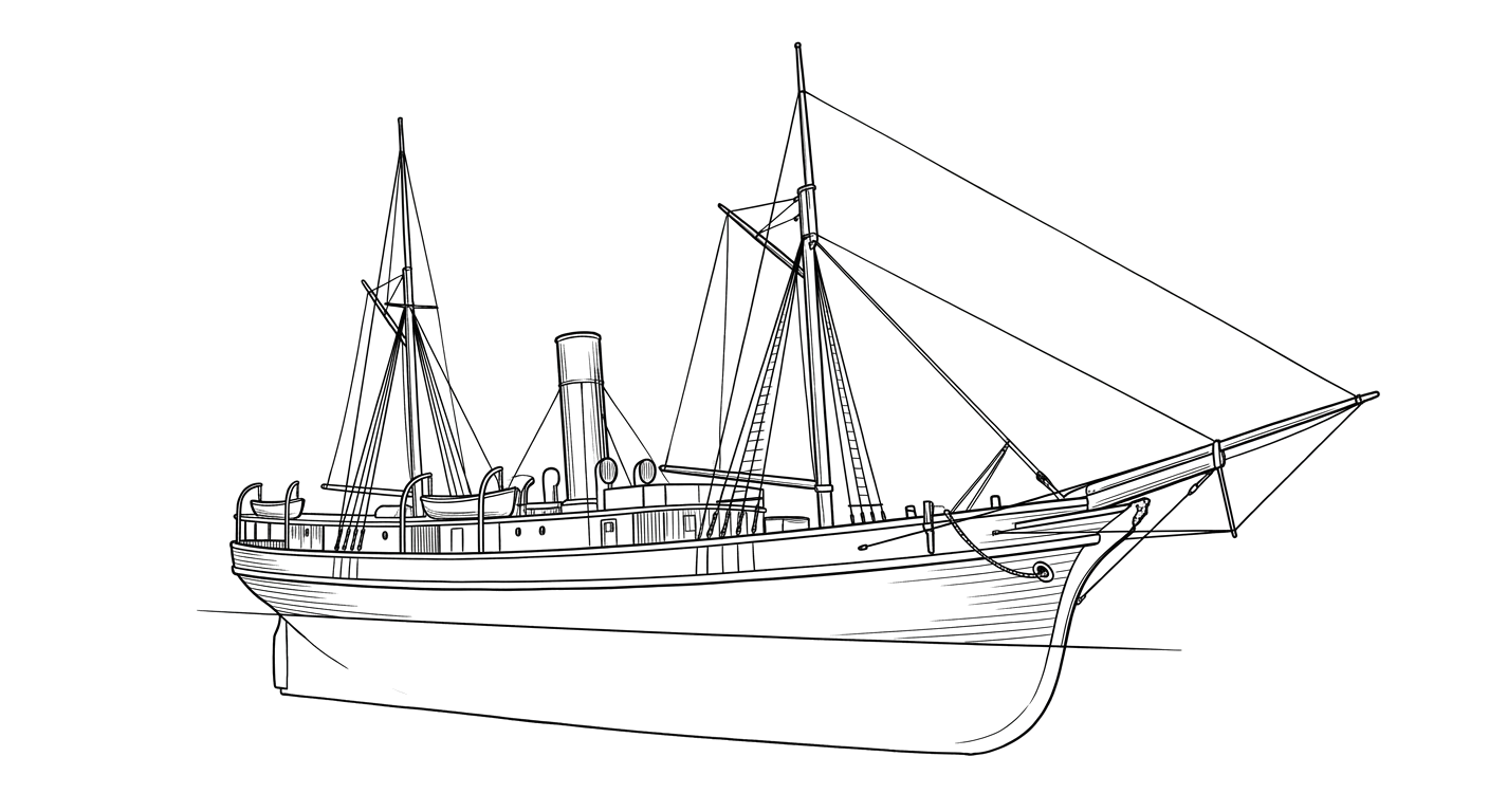 Engraved line drawing of the Old Savannah