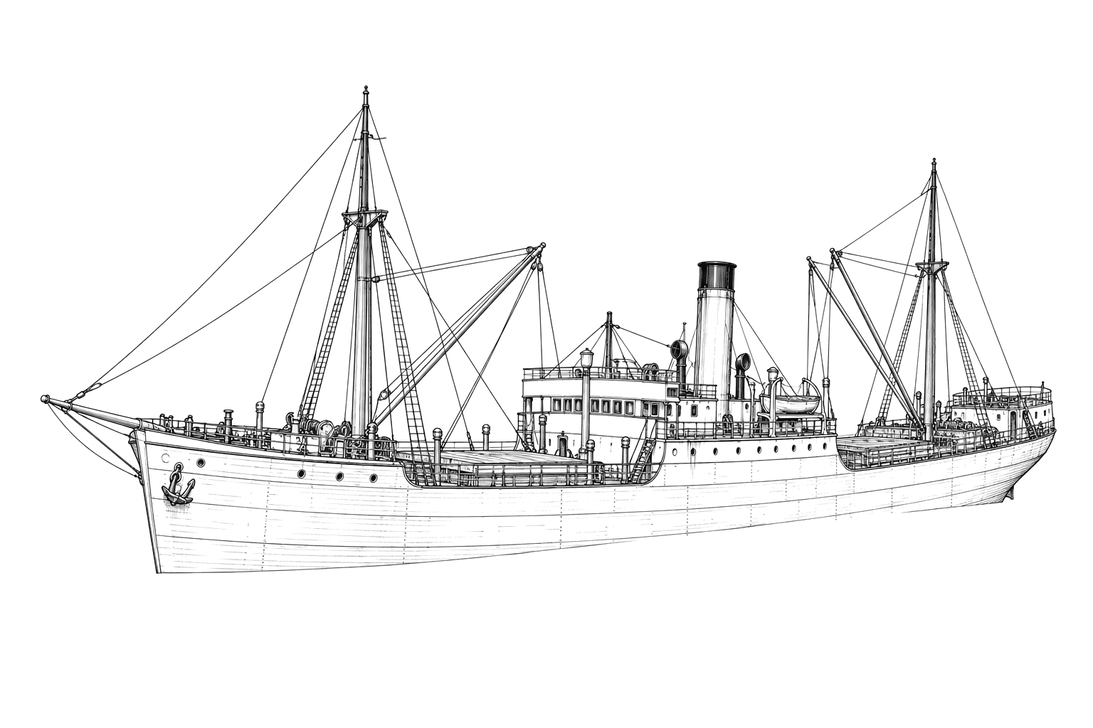 Engraved line drawing of the Bockonoff