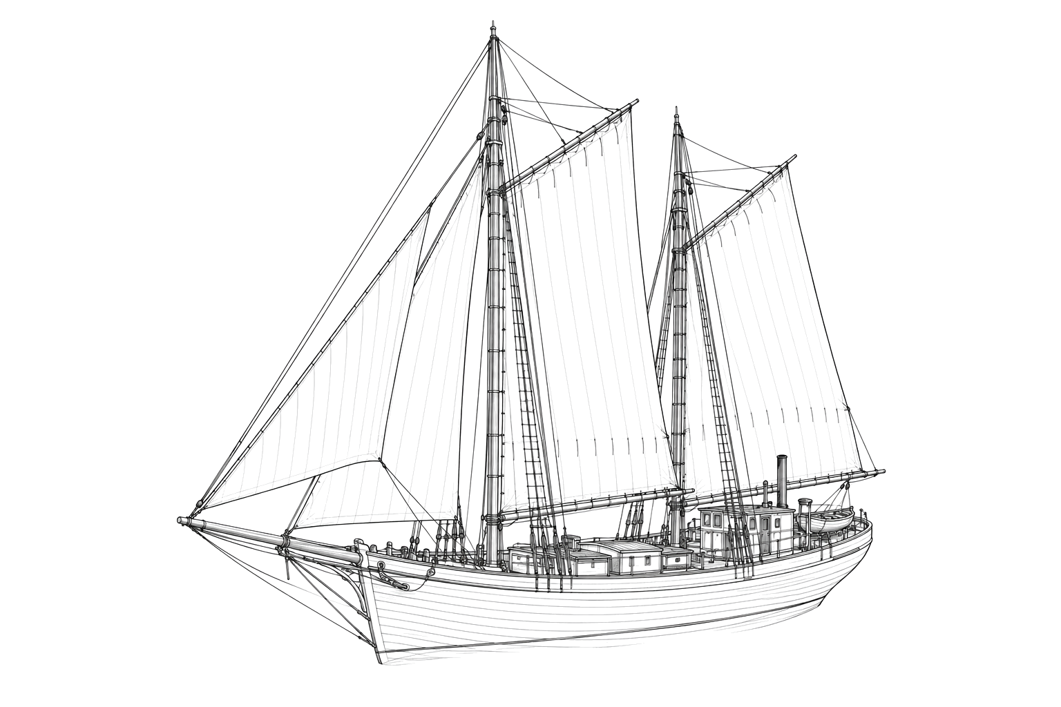 Engraved line drawing of the Helen Miller Gould