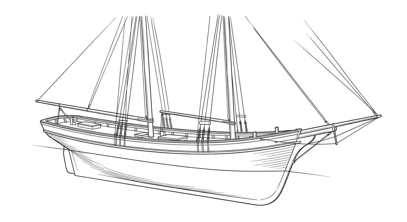 Engraved line drawing of the Sardis Burchard