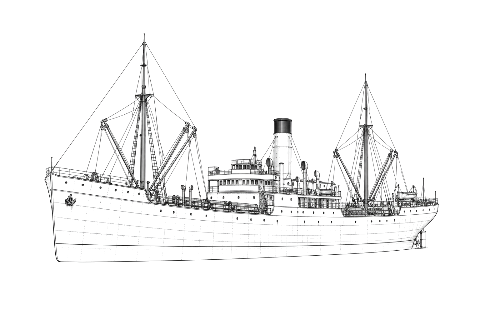 Engraved line drawing of the Ciltvaira