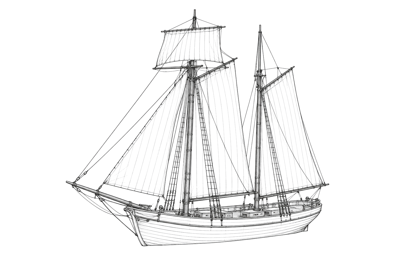 Engraved line drawing of the Gallinipper