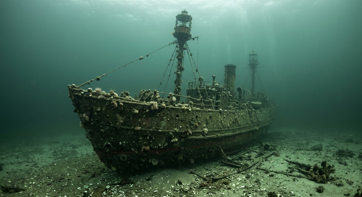 Artistic impression of the Nantucket Lightship LV-117