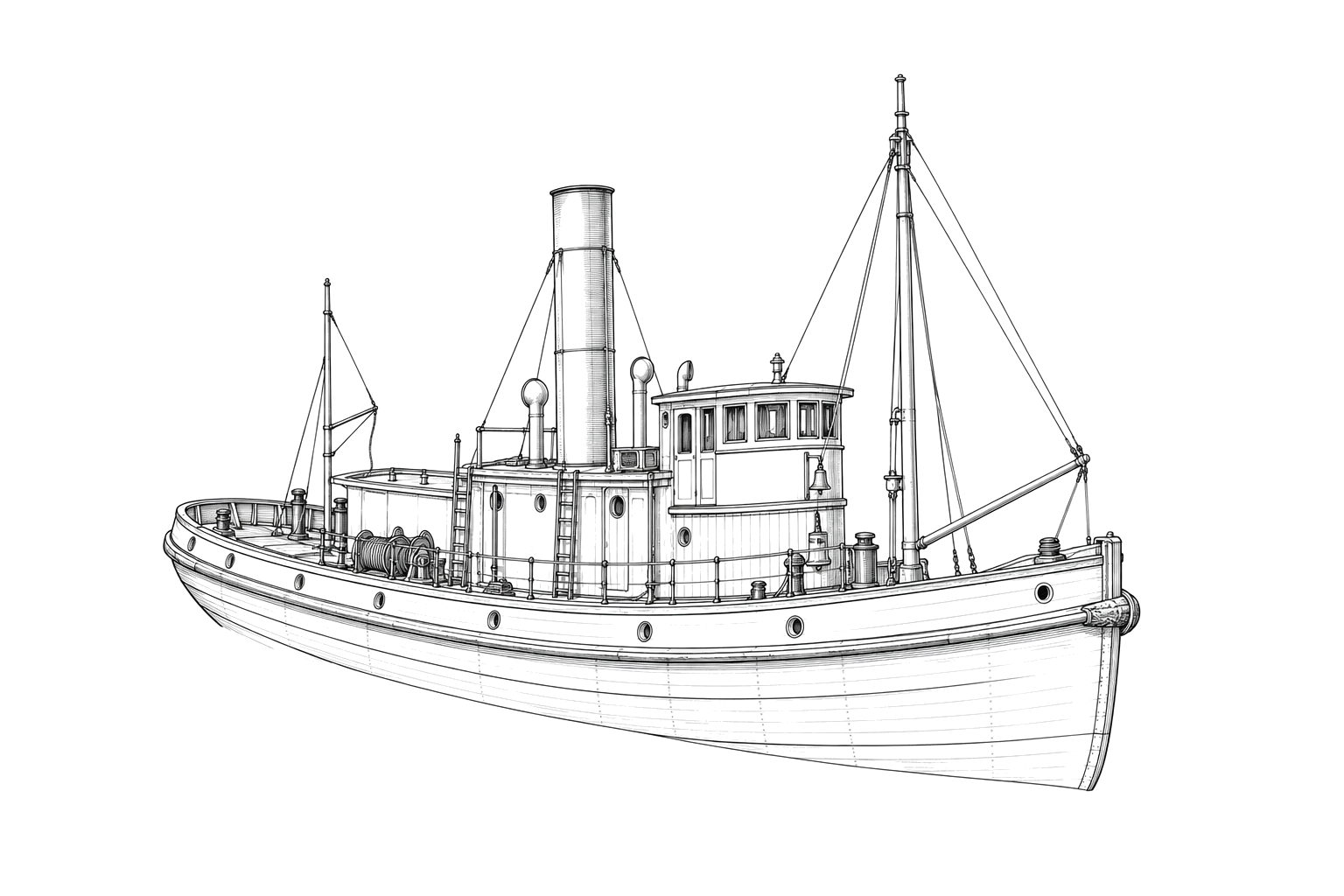 Engraved line drawing of the G.M. Winslow