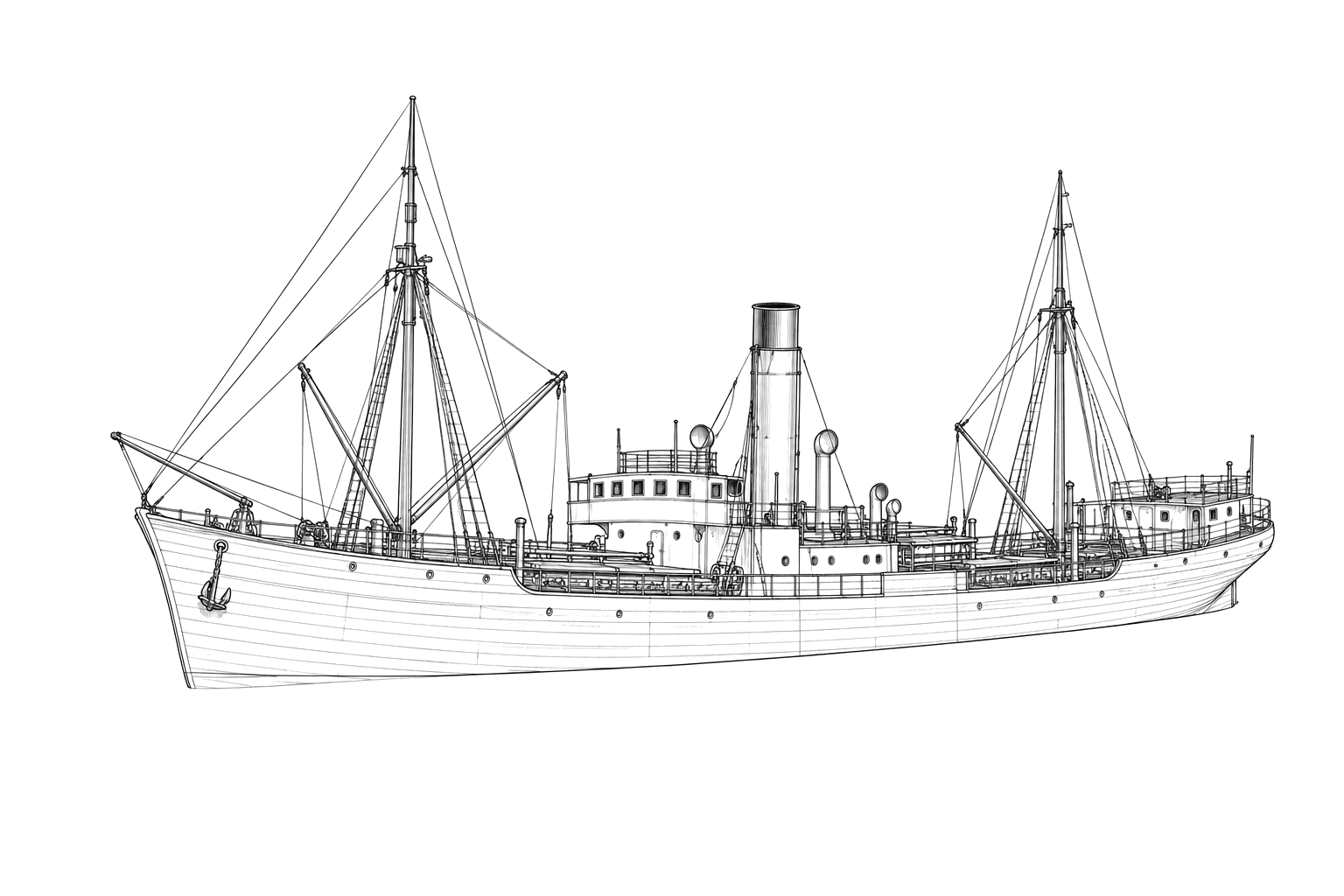 Engraved line drawing of the Adway