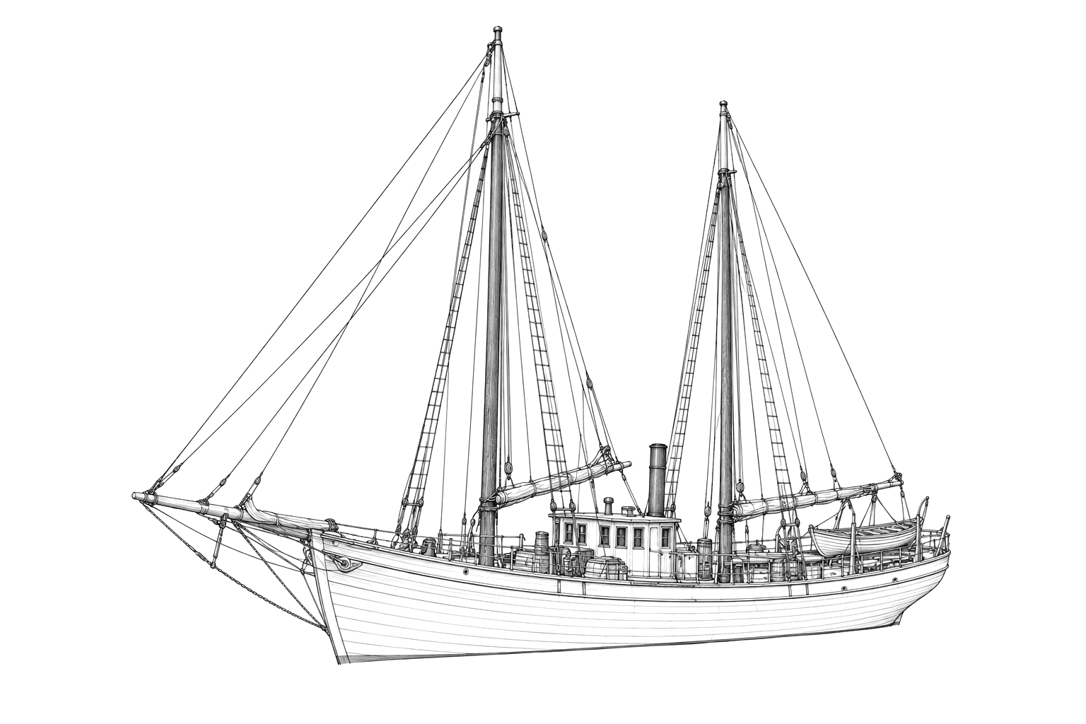 Engraved line drawing of the Elva L. Spurling