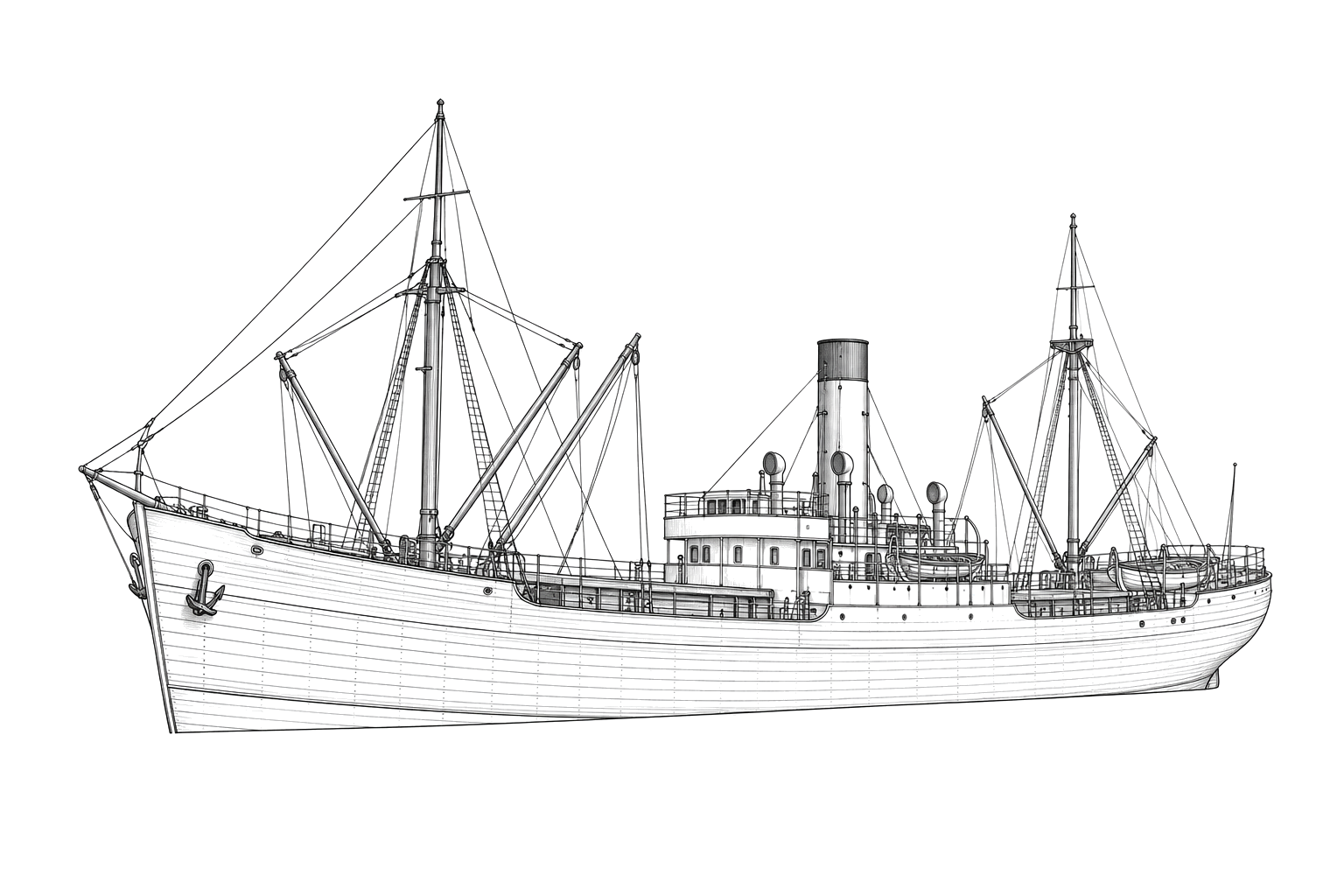 Engraved line drawing of the Bobring