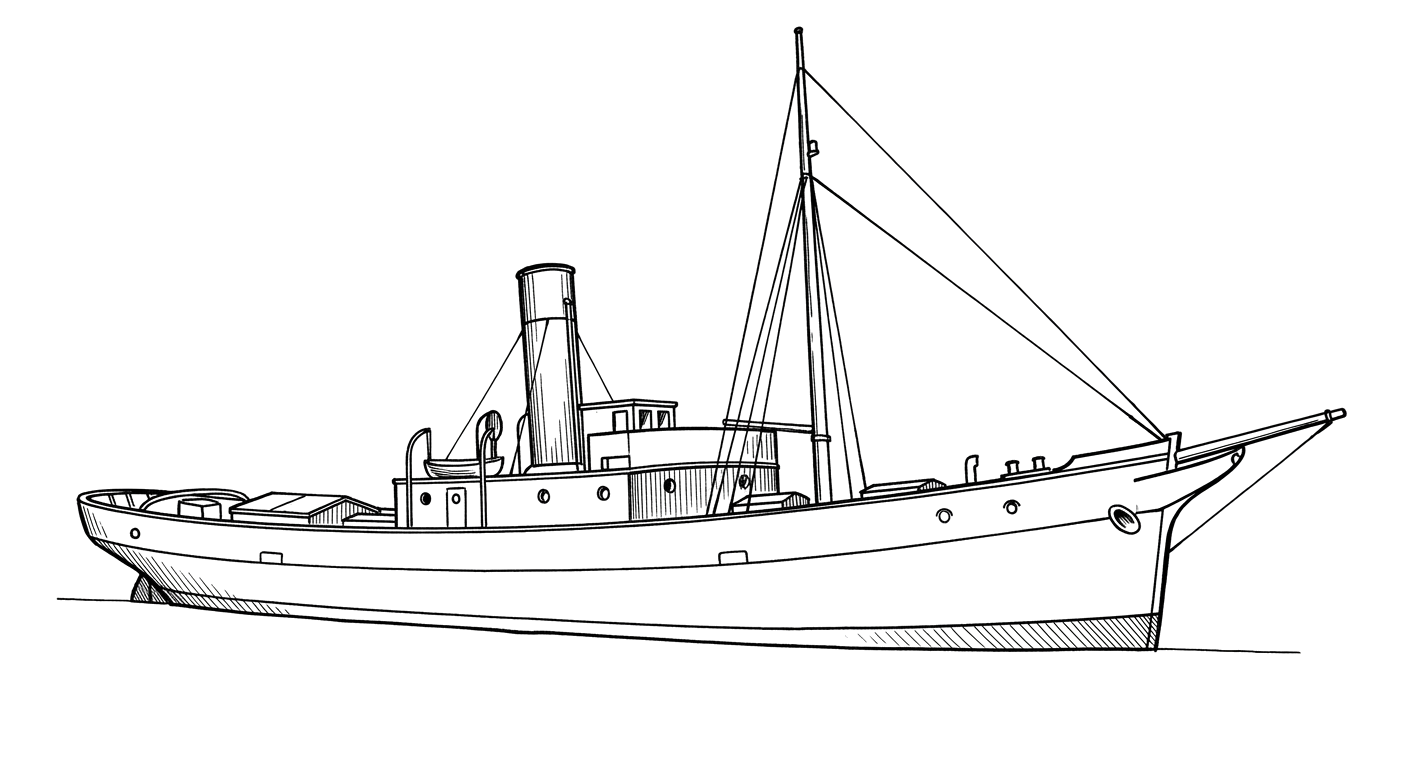 Engraved line drawing of the Helen