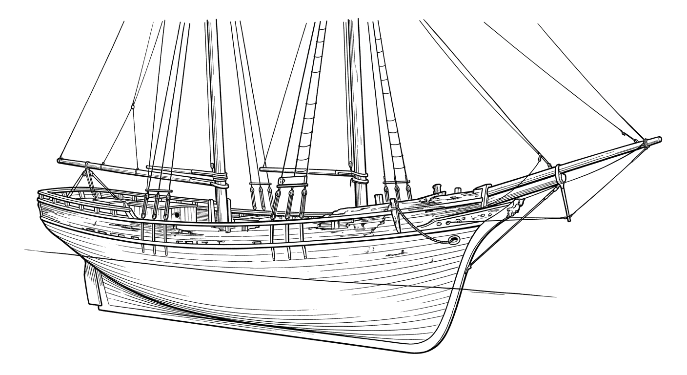 Engraved line drawing of the Weymouth