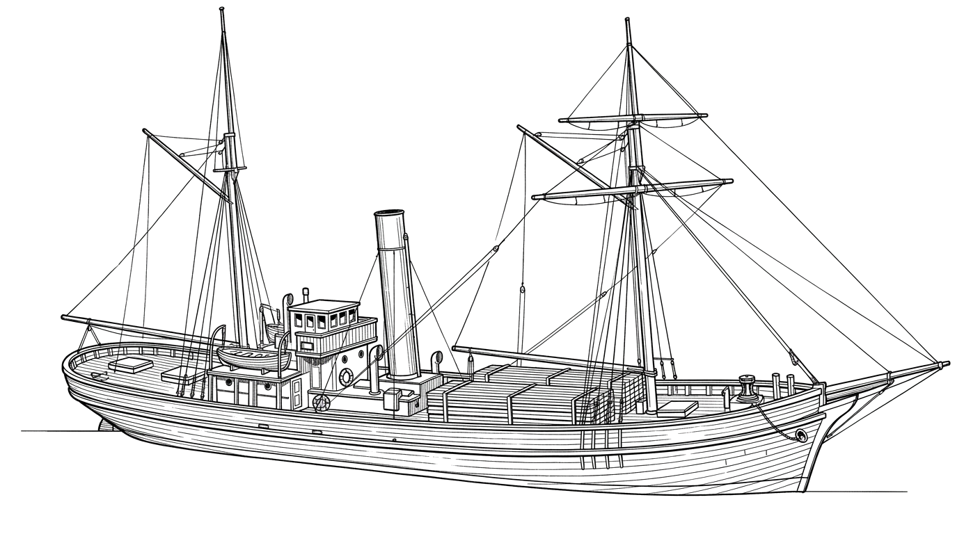 Engraved line drawing of the J. Marhoffer