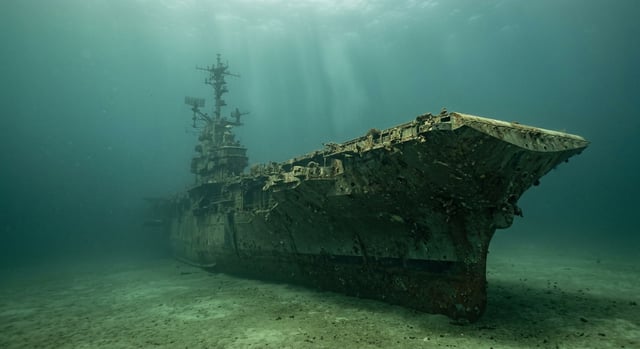 Artistic impression of the USS Oriskany