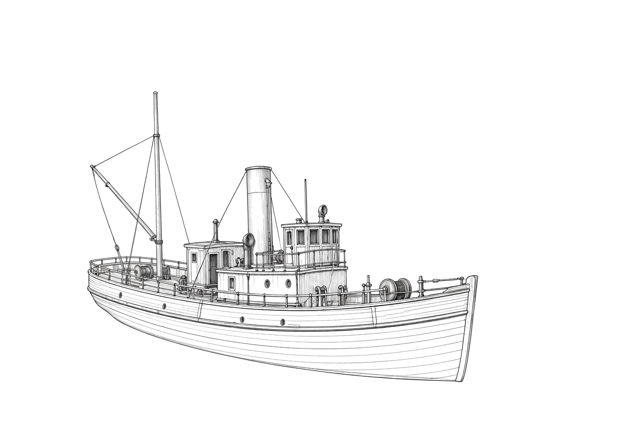 Engraved line drawing of the William Maxwell