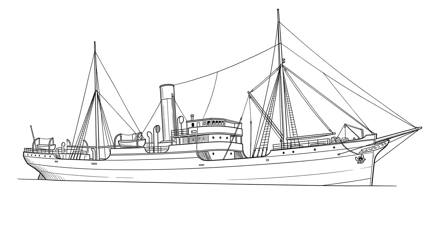 Engraved line drawing of the Kershaw