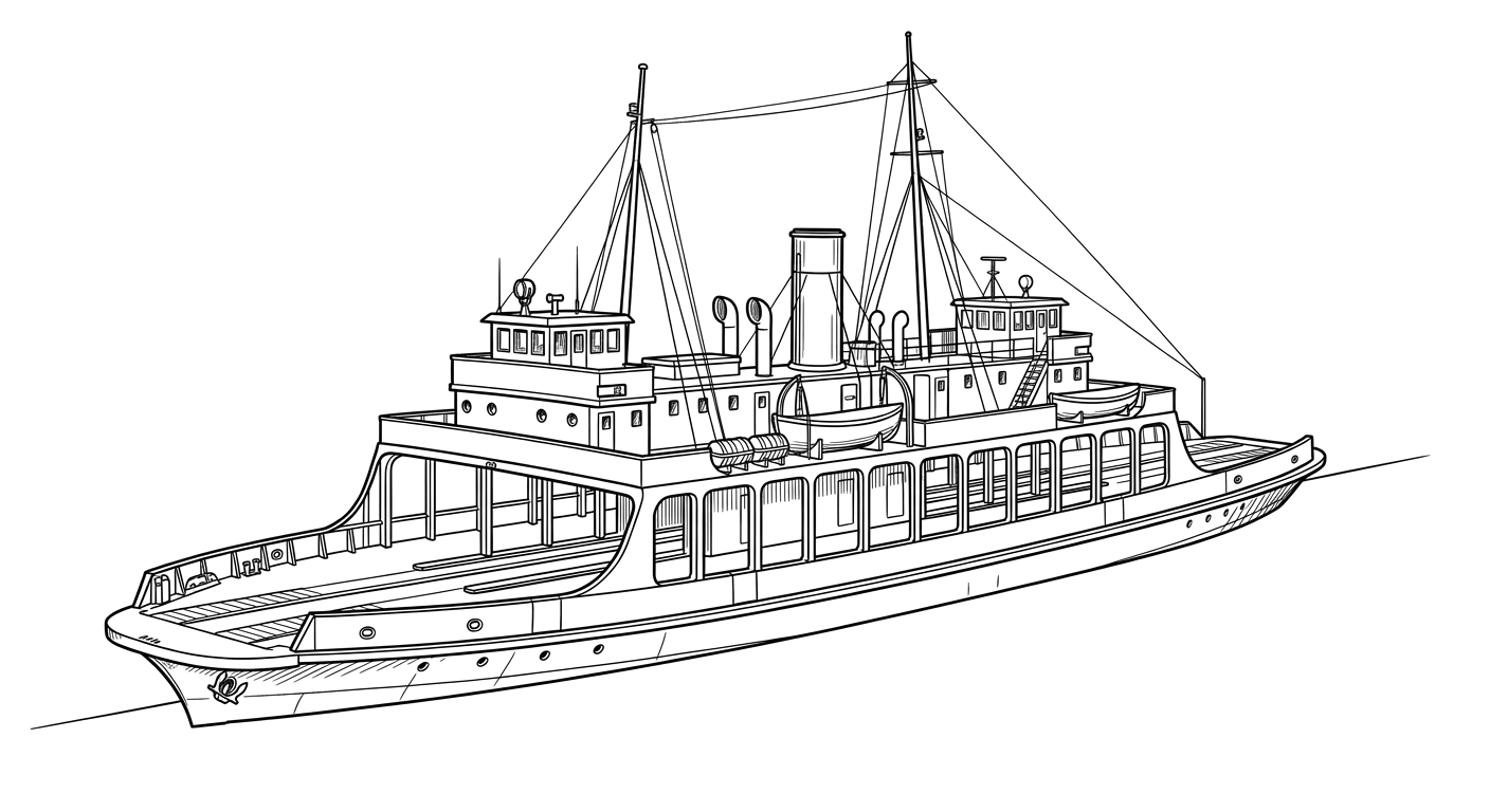 Engraved line drawing of the Baltimore