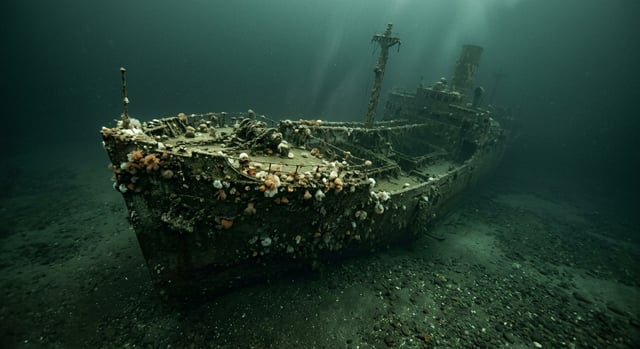 Artistic impression of the SS Leto