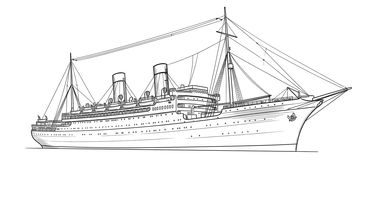 Engraved line drawing of the Cristobal Colon