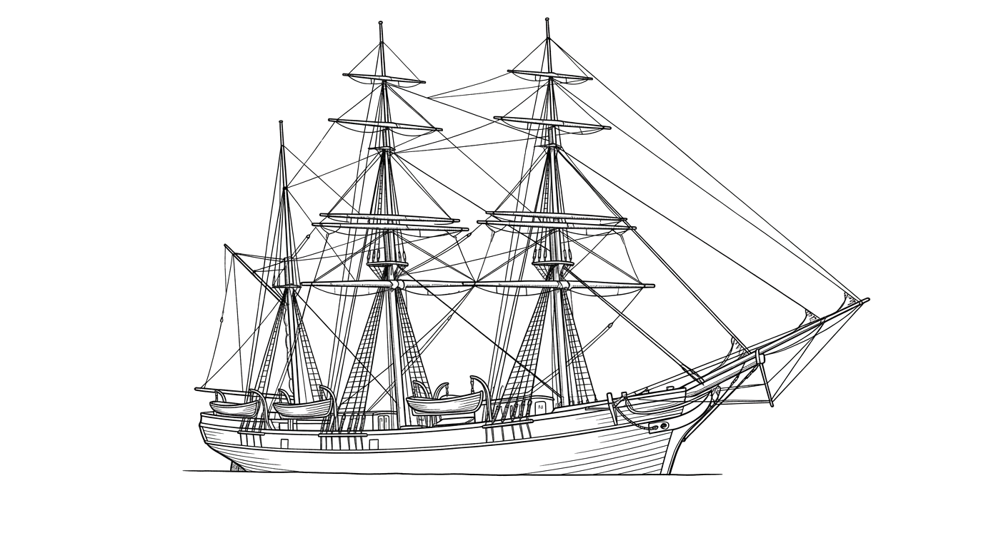 Engraved line drawing of the Two Brothers