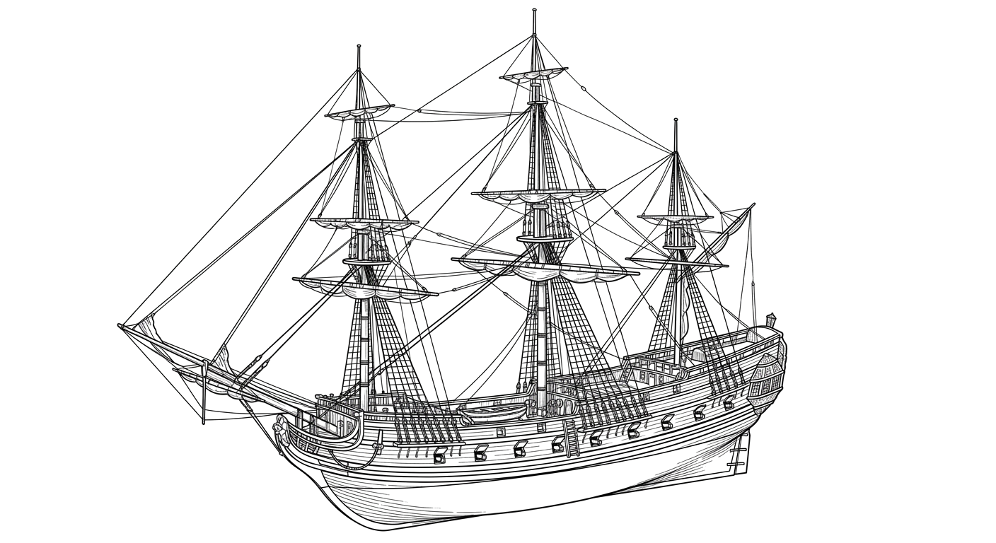 Engraved line drawing of the Nuestra Señora de los Milagros