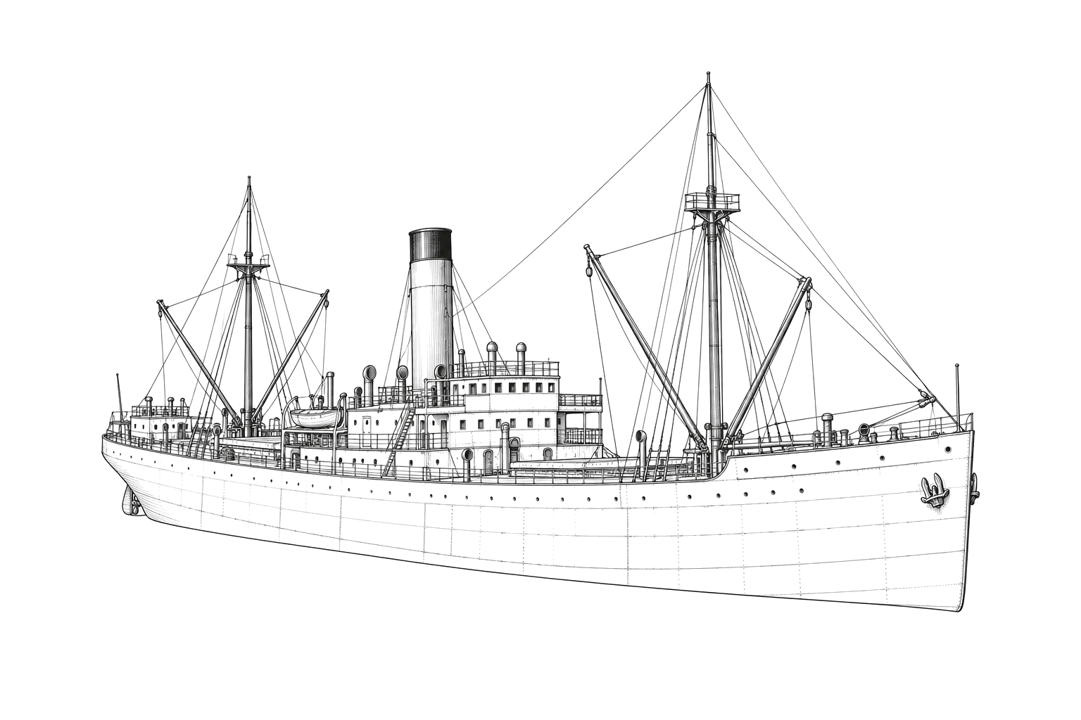 Engraved line drawing of the Equipoise