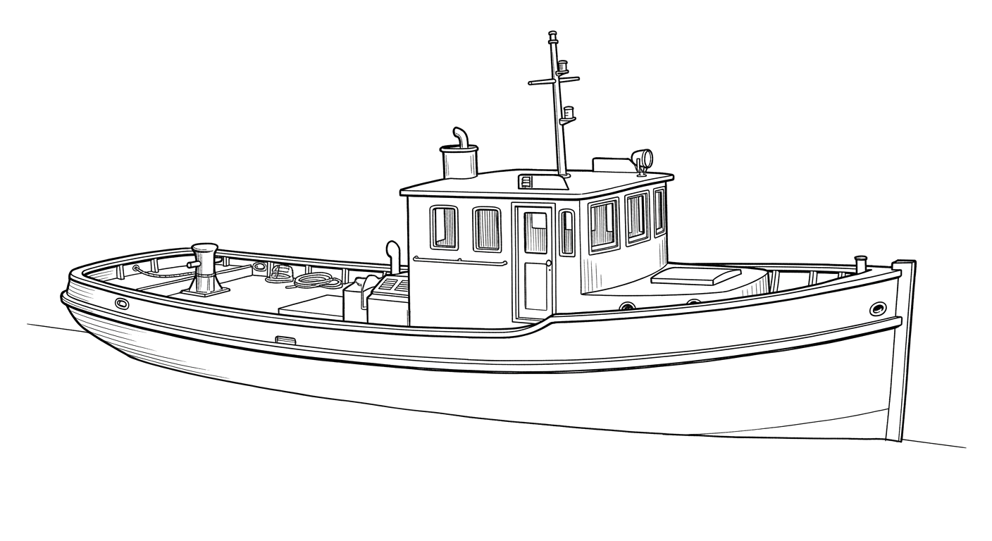 Engraved line drawing of the W.E. Marsh No. 4