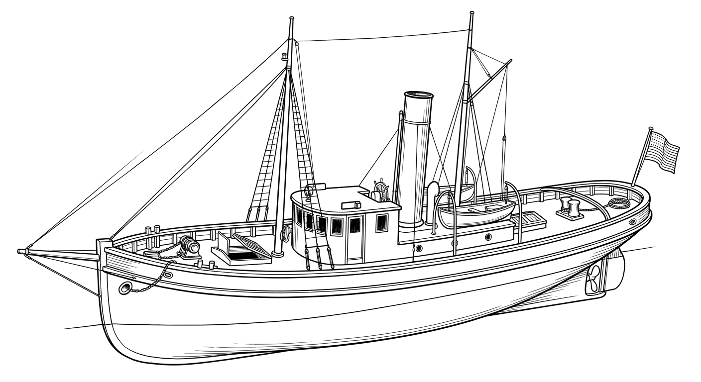 Engraved line drawing of the Ottawa