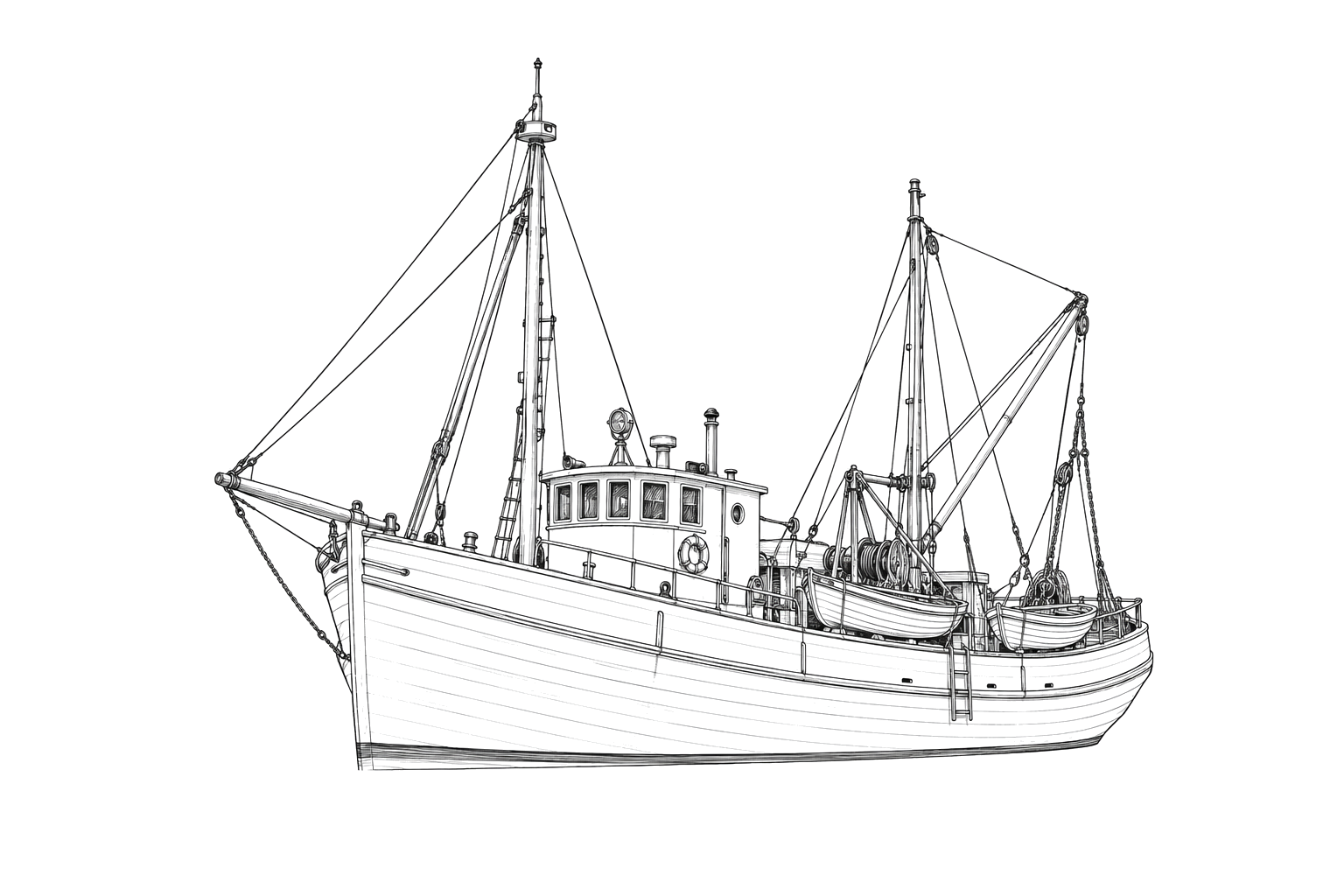 Engraved line drawing of the Olivia Brown