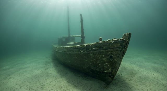 Artistic impression of the Straits of Mackinac