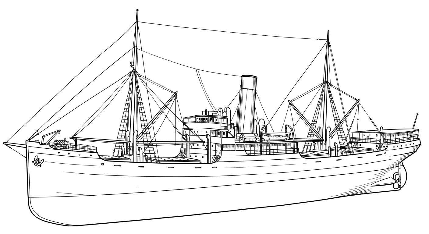 Engraved line drawing of the Alum Chine