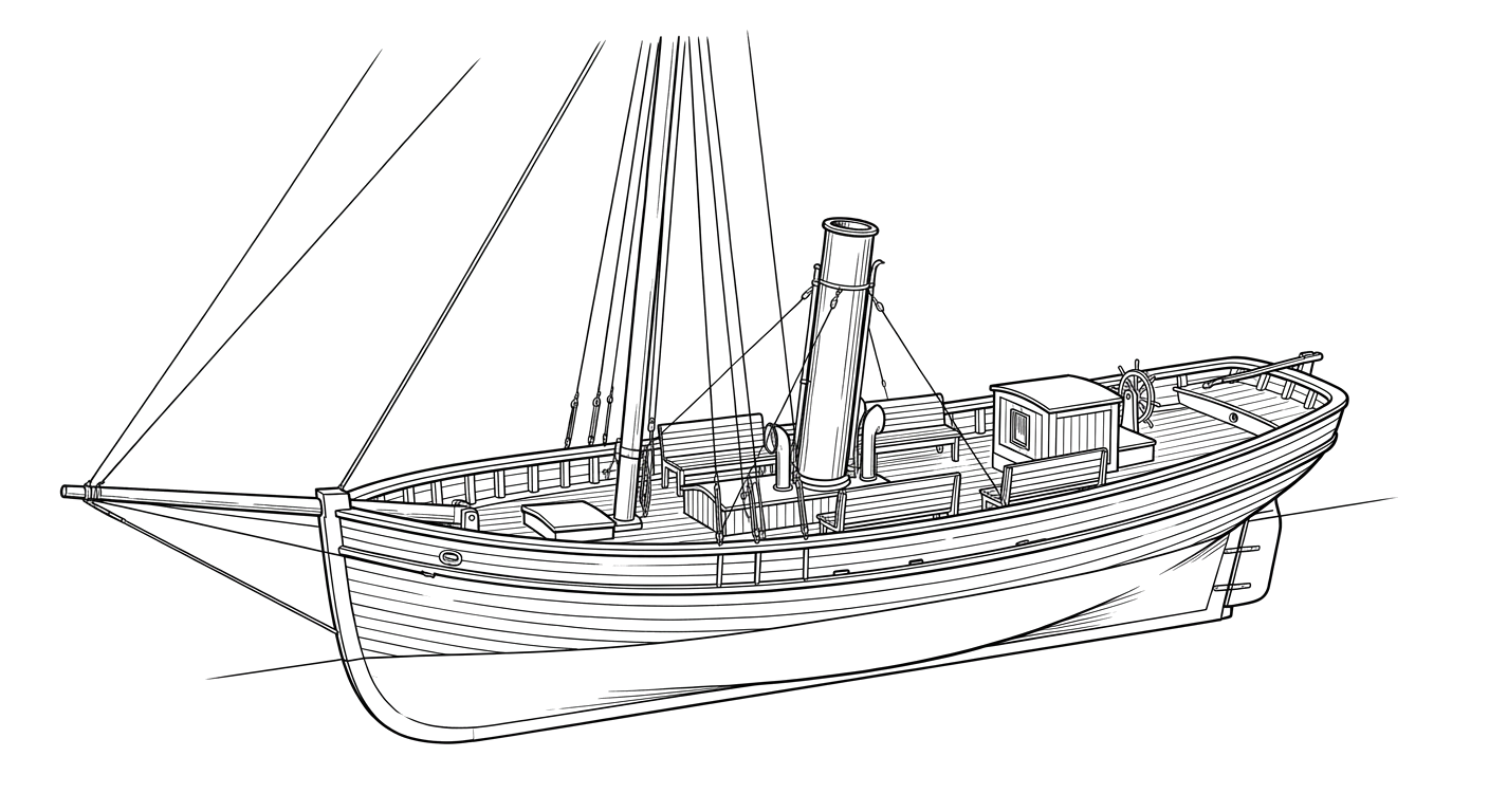 Engraved line drawing of the Ada Hancock