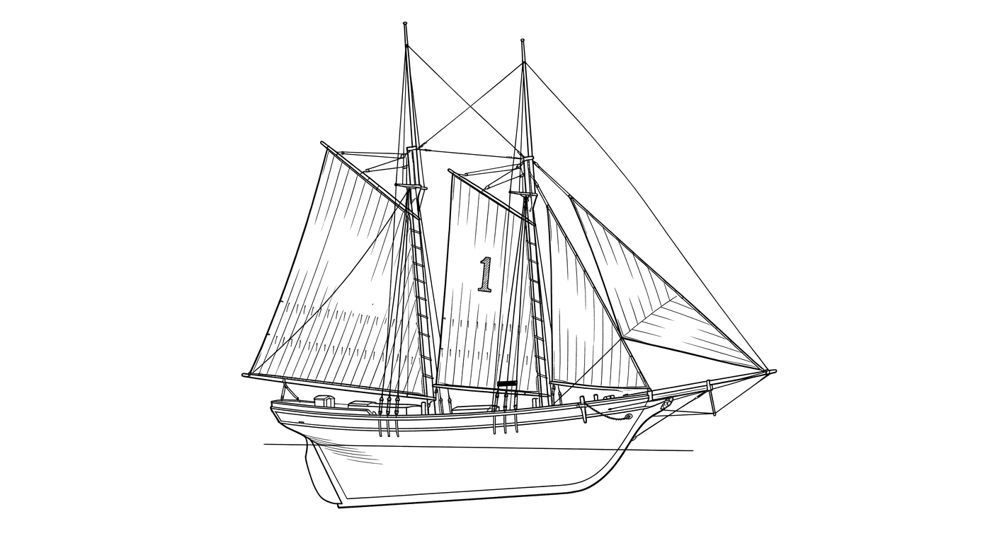 Engraved line drawing of the A.T. Stewart