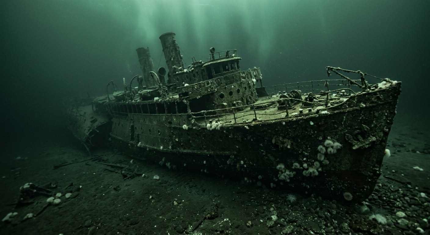 Artistic impression of the SS Admiral Sampson